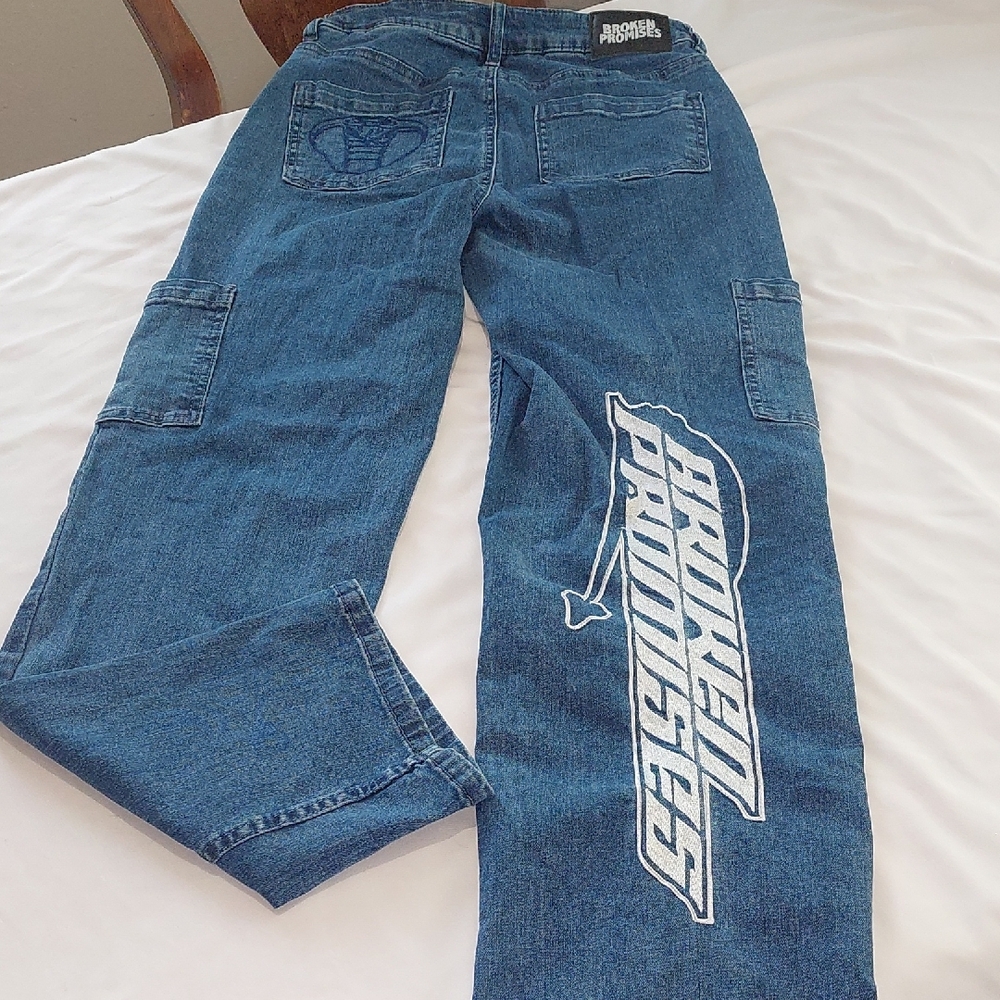 Broken Promises Co. Blue Denim Jeans.Size 0
